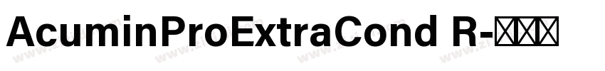 AcuminProExtraCond R字体转换